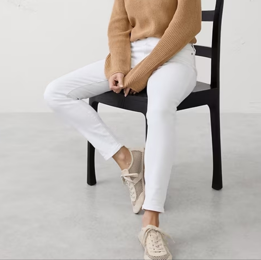 Banana Republic White Skinny Jeans Size 25/0P Petite New